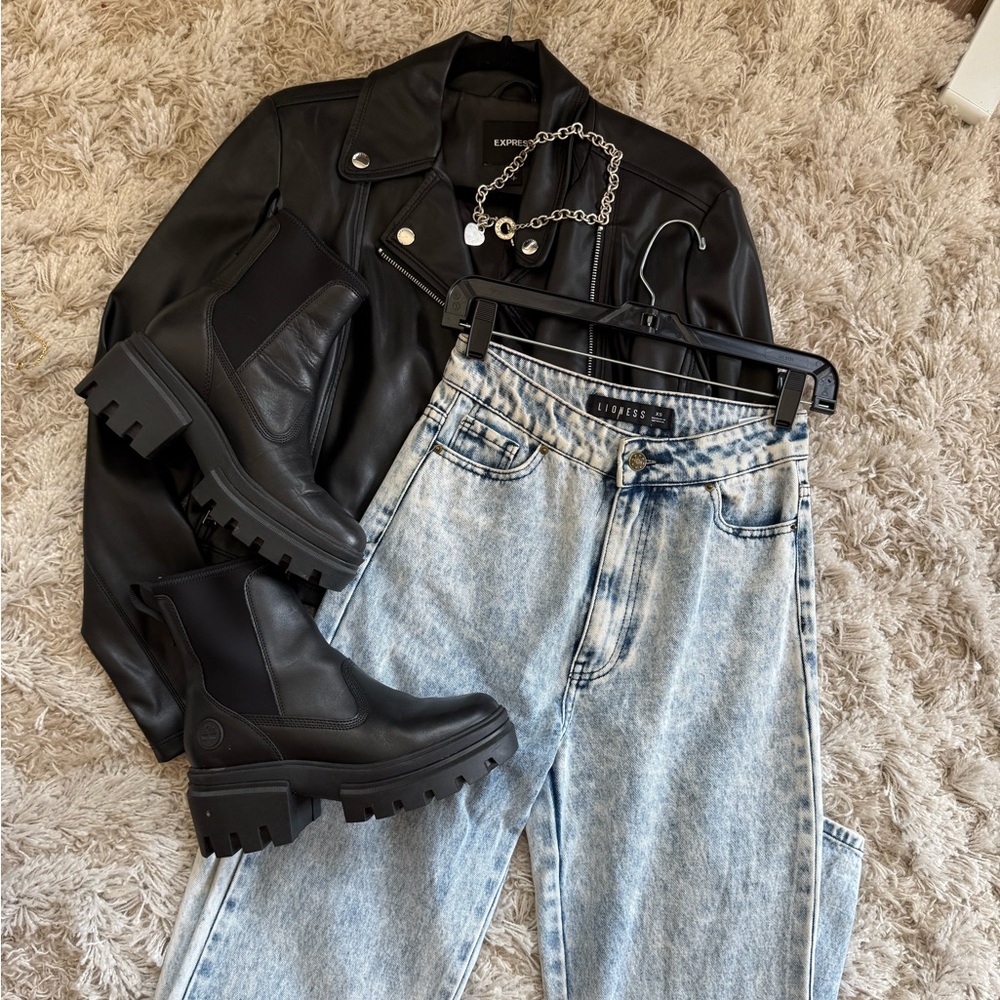 Express Black Leather Jacket - image 5